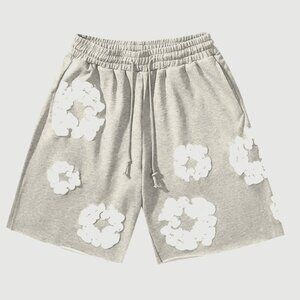2025 American Fashion Brand Cotton Foam Printed Shorts for Couples Unisex Loose